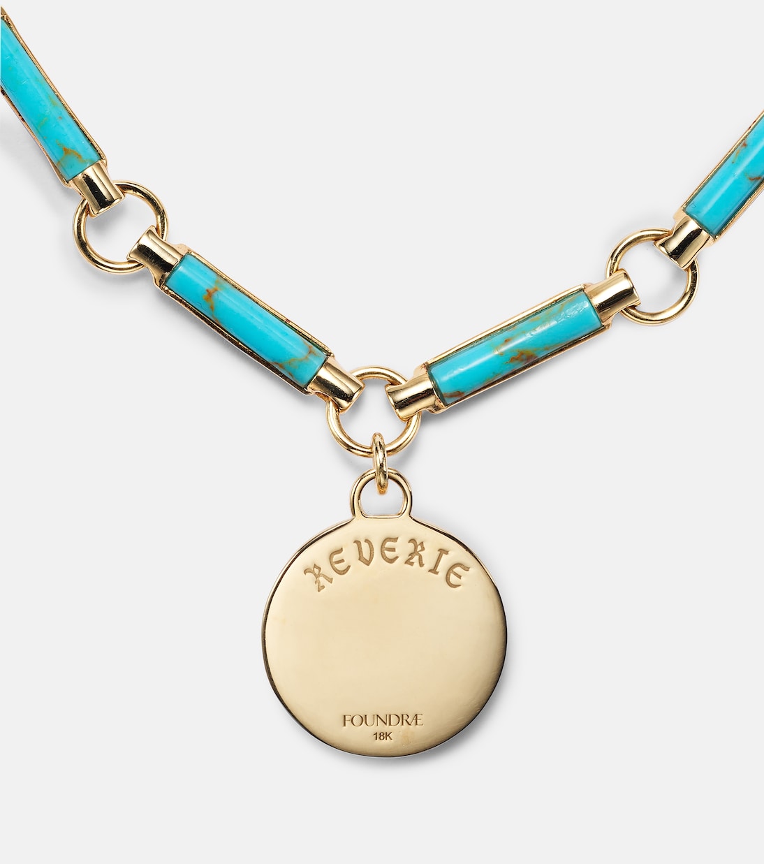 Reverie Element 18kt gold chain bracelet with turquoise and diamonds | FoundRae
