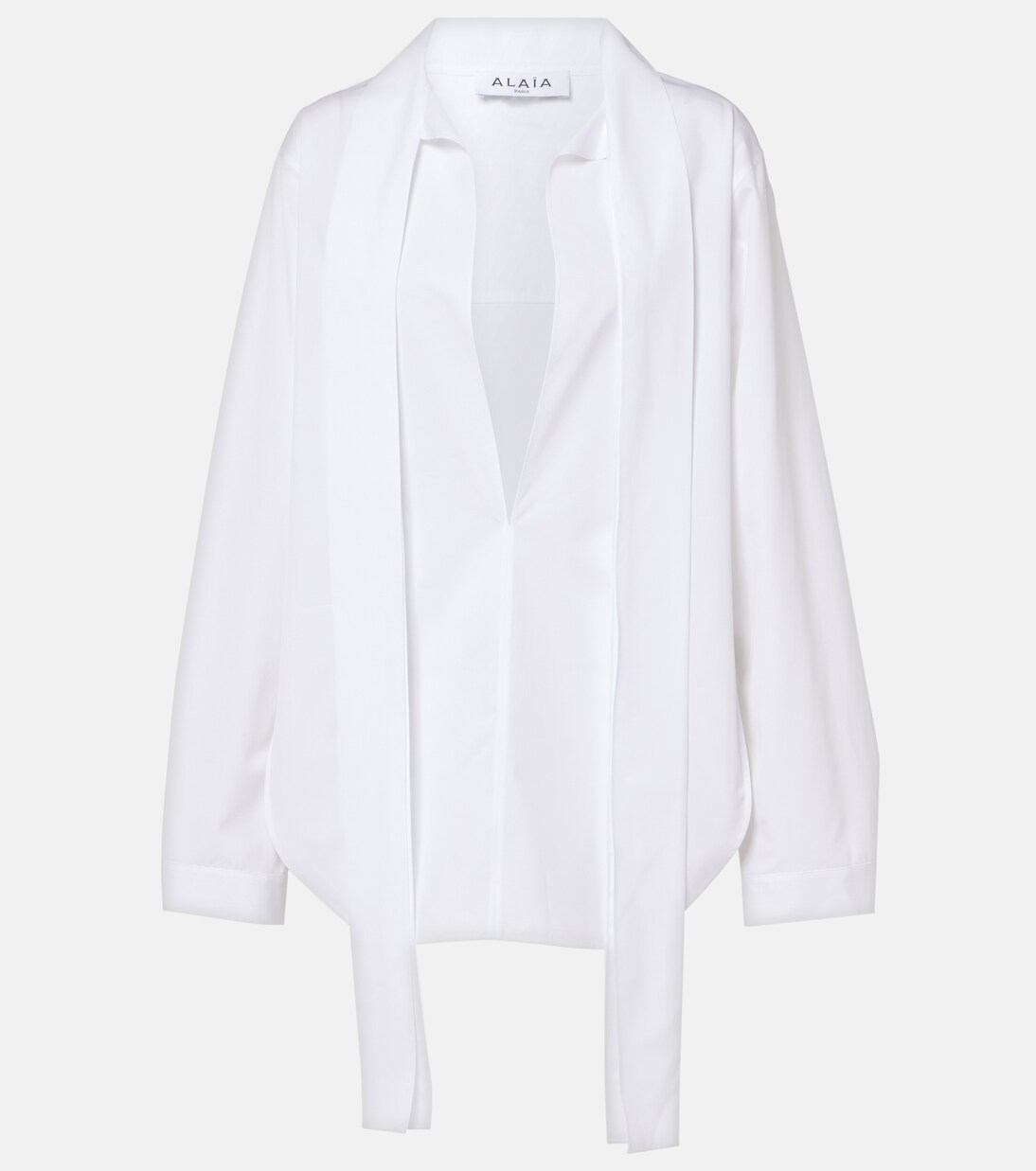 Blusa de algodón con lazada | Alaïa