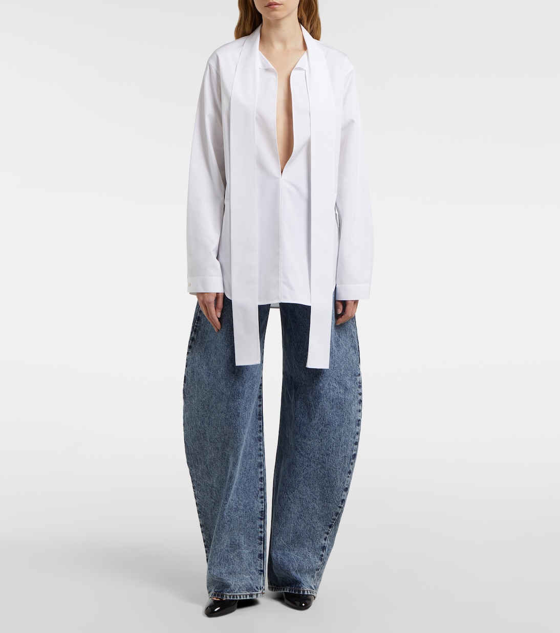 Blusa de algodón con lazada | Alaïa