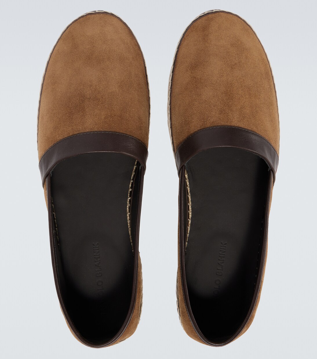 Alpargatas Nerano de ante con piel | Manolo Blahnik