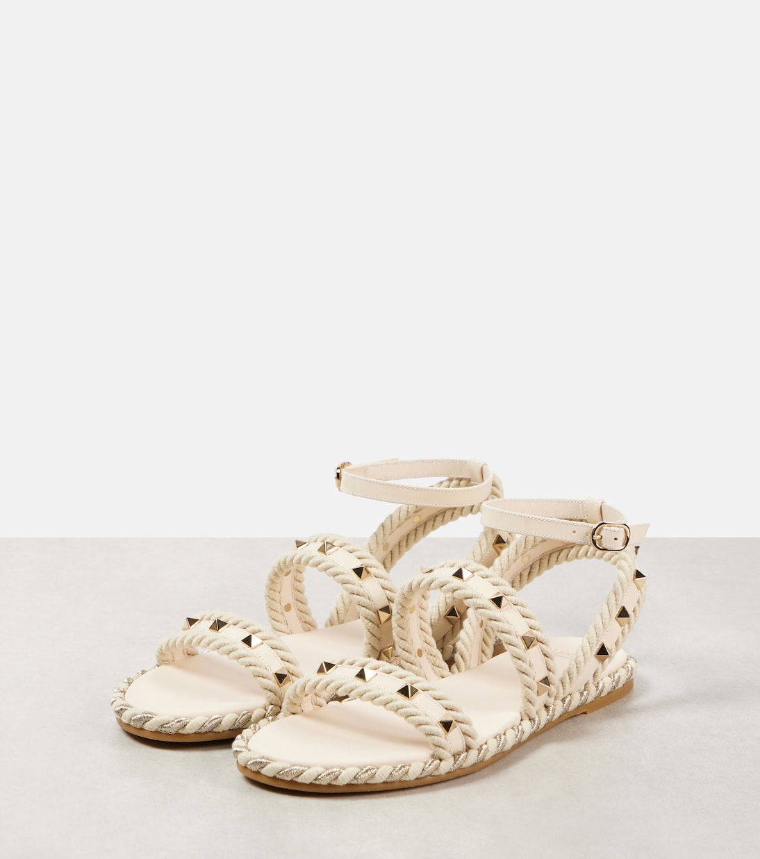 Sandalias Rockstud Torchon de piel | Valentino Garavani