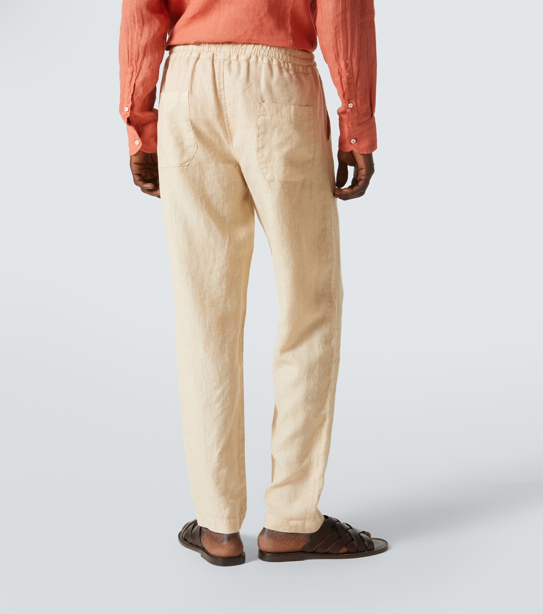 Linen straight pants | Fedeli