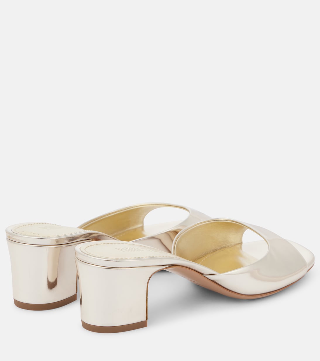 Pantoletten Lara 50 aus Metallic-Leder | Paris Texas