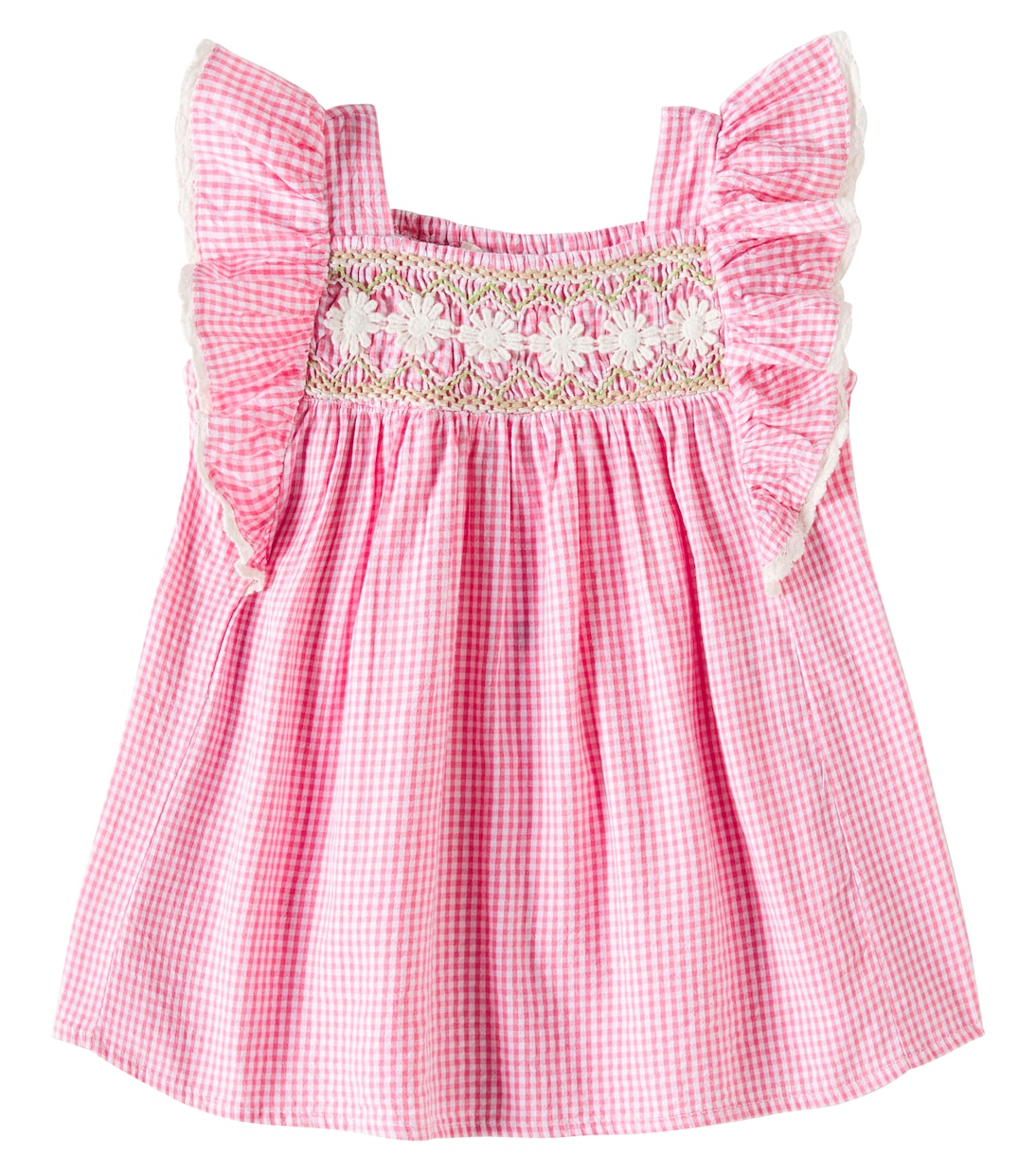 Baby - Abito Martine in cotone a quadri | Louise Misha