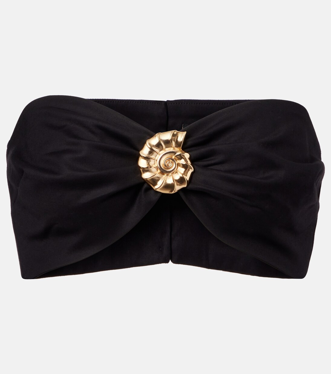 Embellished cotton-blend bandeau top | Adriana Degreas