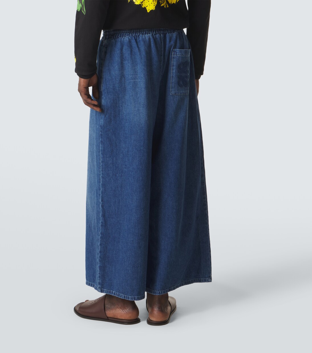 Paula's Ibiza cropped wide-leg jeans | Loewe