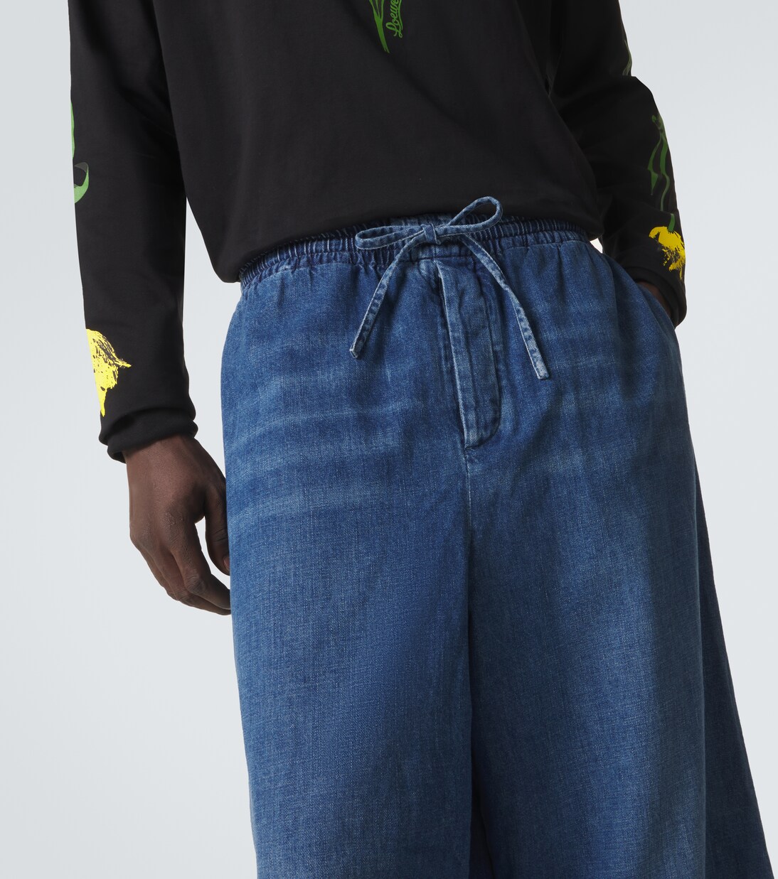 Paula's Ibiza cropped wide-leg jeans | Loewe