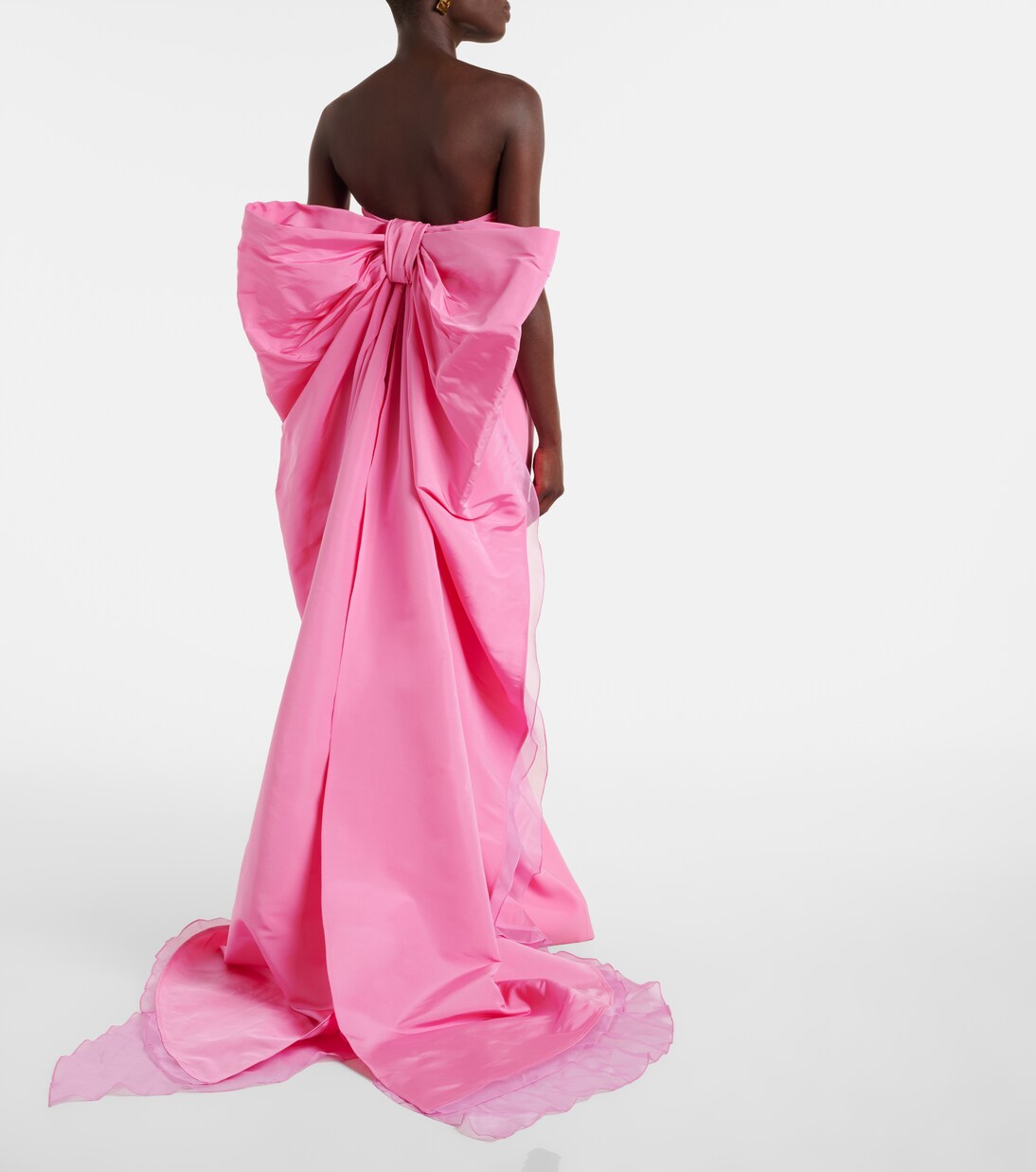 Robe longue bustier en crêpe | Carolina Herrera