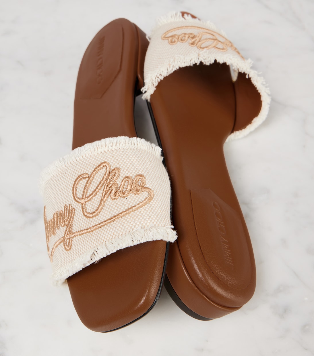 Joa embroidered canvas slides | Jimmy Choo