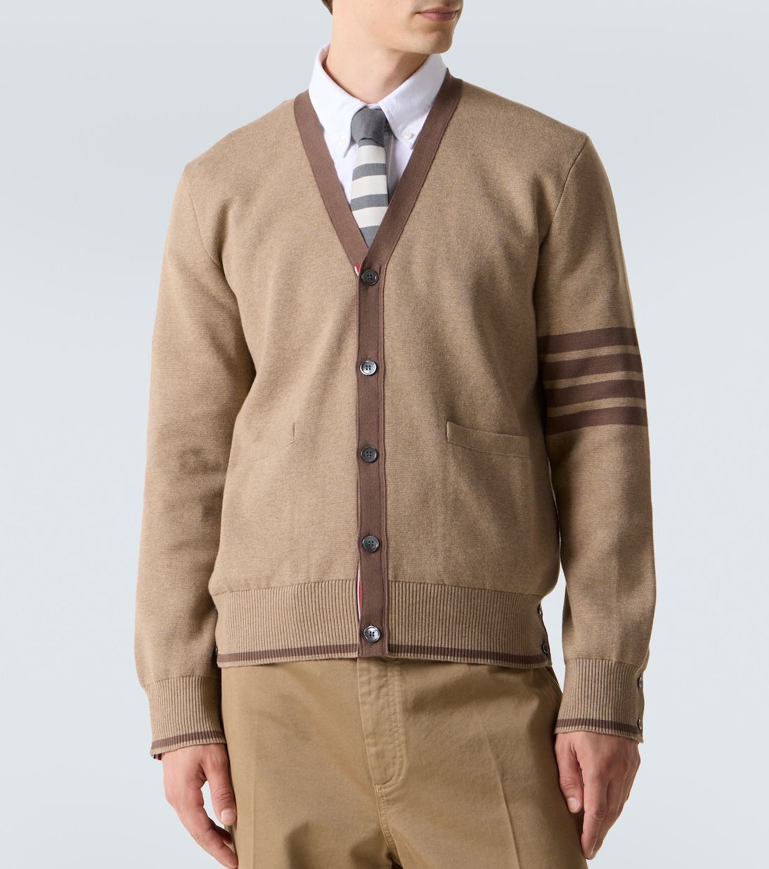 4-Bar cotton cardigan  | Thom Browne