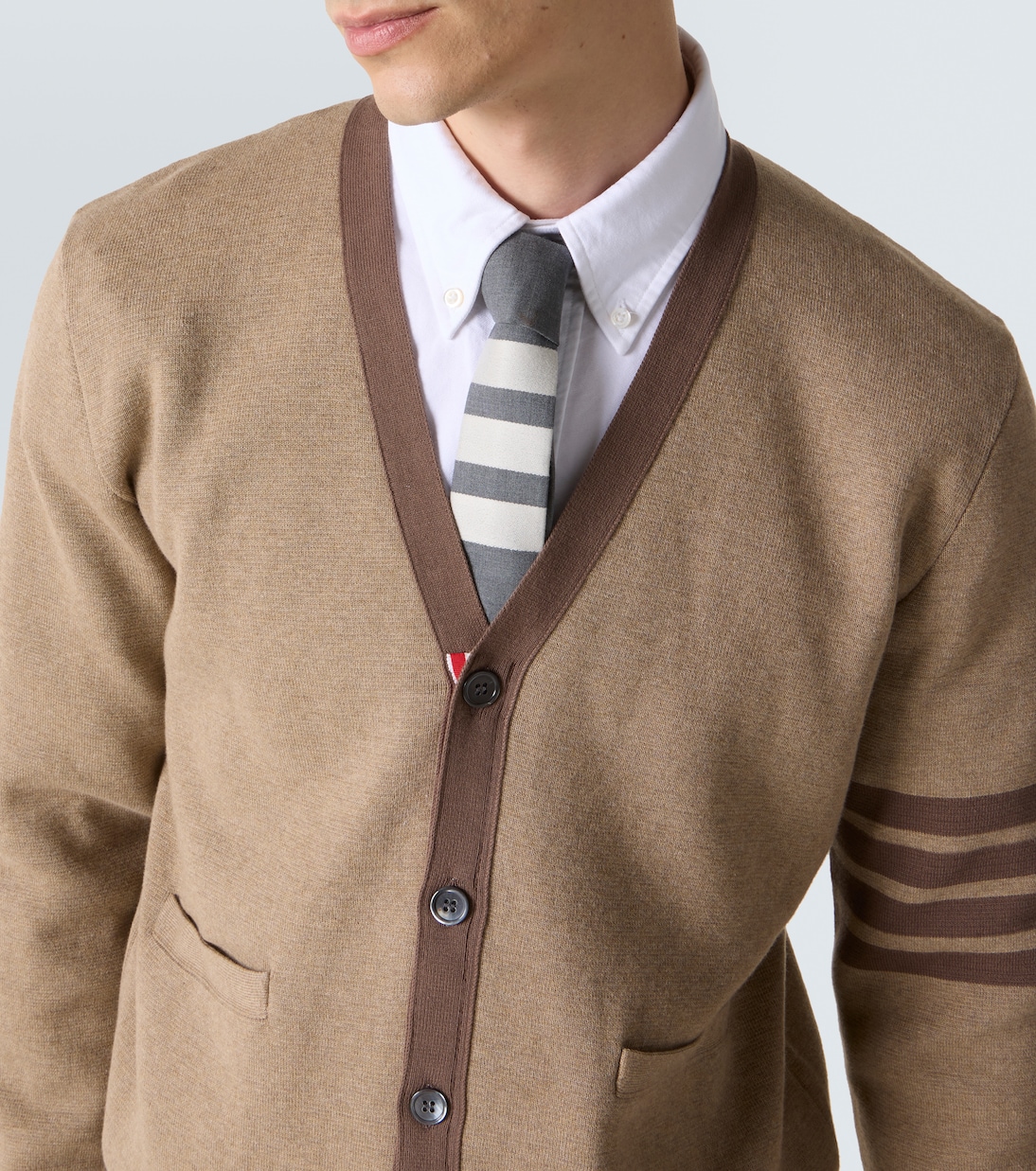 4-Bar cotton cardigan  | Thom Browne