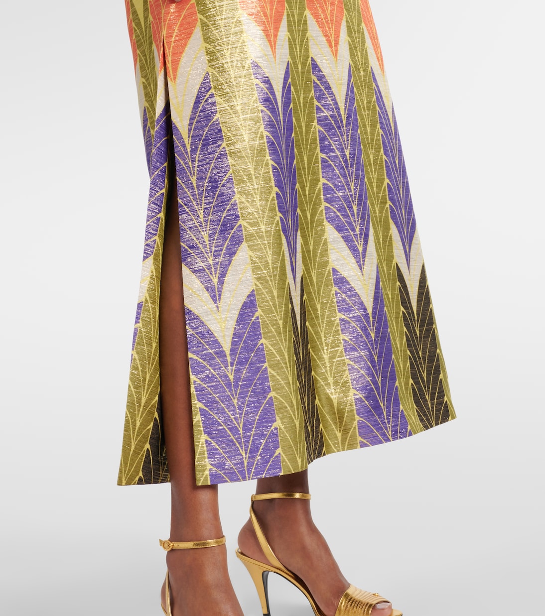 Voyage Imaginaire lamé maxi dress | Valentino