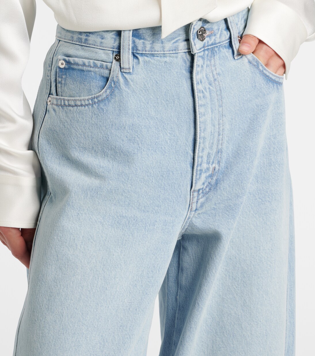 Twisted wide-leg jeans | Frame