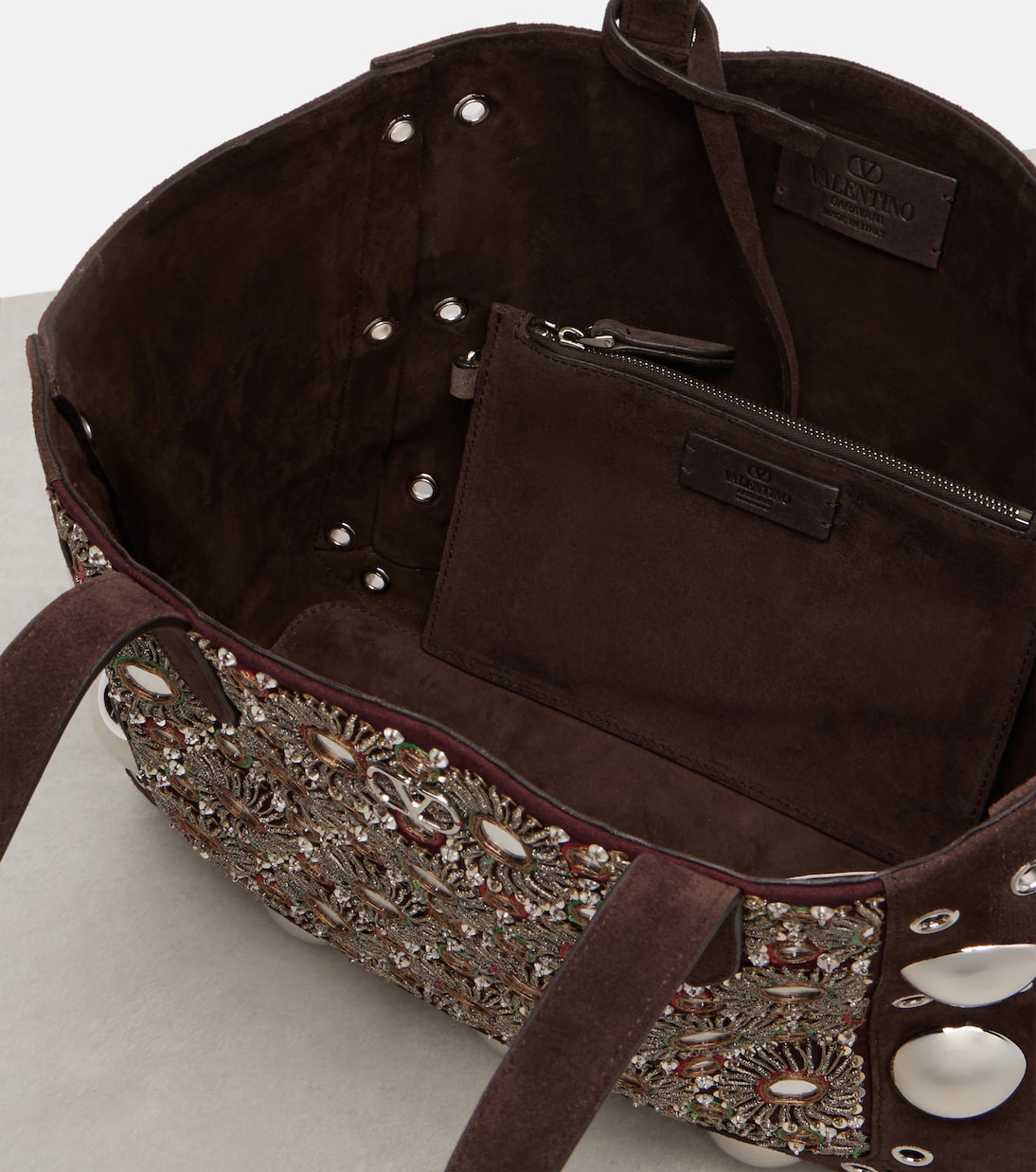 Nellcôte Medium suede tote bag | Valentino Garavani