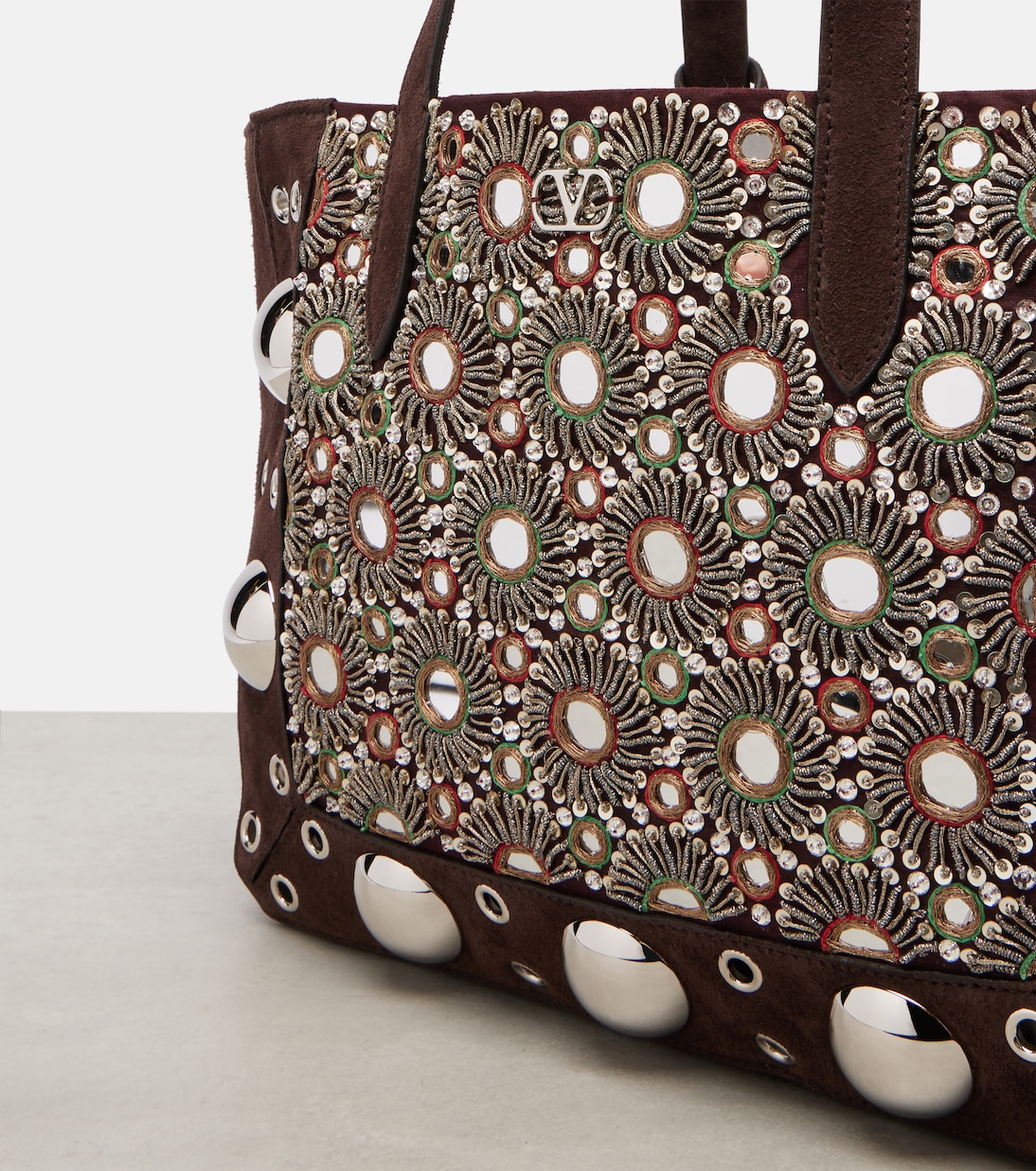 Nellcôte Medium suede tote bag | Valentino Garavani