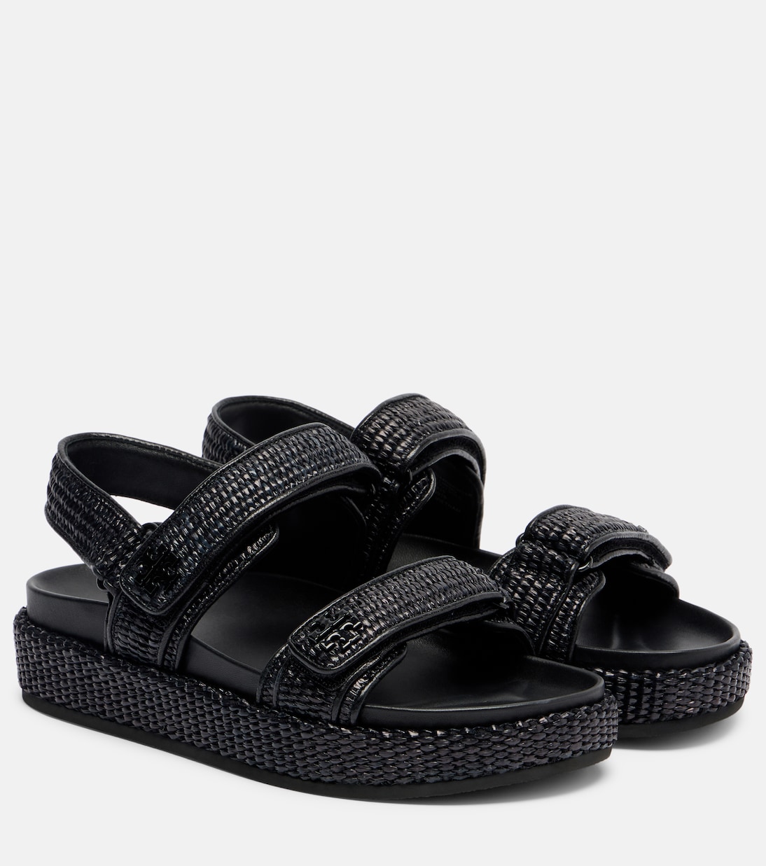 Sandalen aus Raffiabast und Leder | Tory Burch