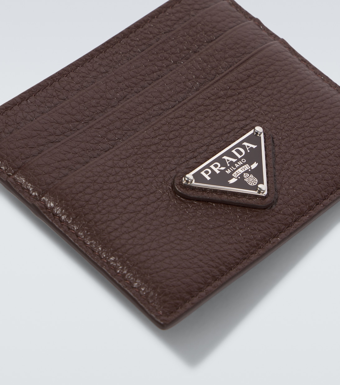 Logo leather card holder | Prada