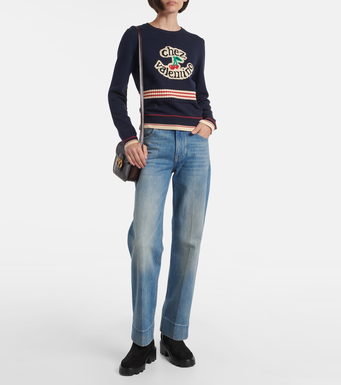 Bottines Rockstud 55 en daim | Valentino Garavani