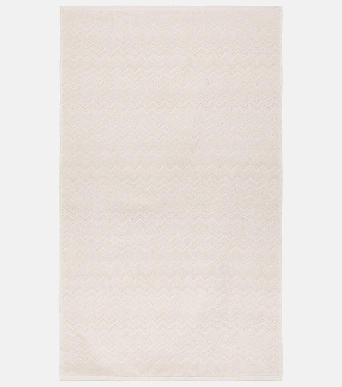 Chalk Zigzag set of 2 cotton terry towels | Missoni