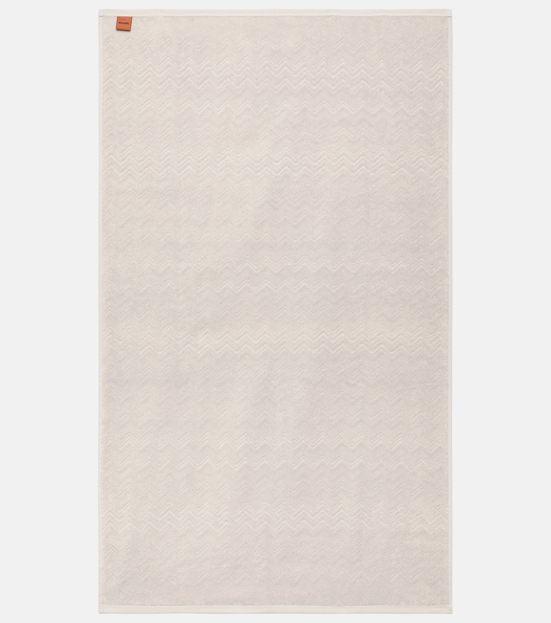Chalk Zigzag set of 2 cotton terry towels | Missoni