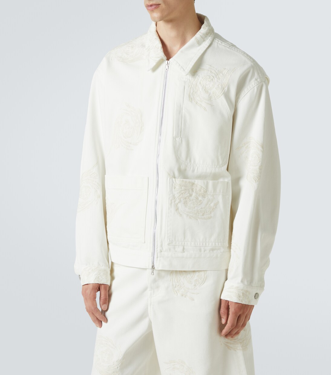 Bestickte Jacke aus Denim | Dries Van Noten