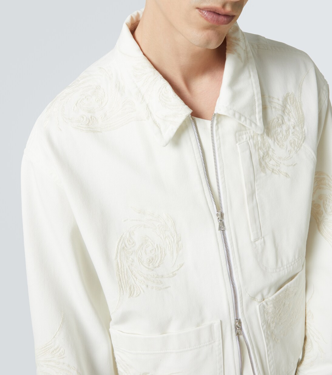 Bestickte Jacke aus Denim | Dries Van Noten