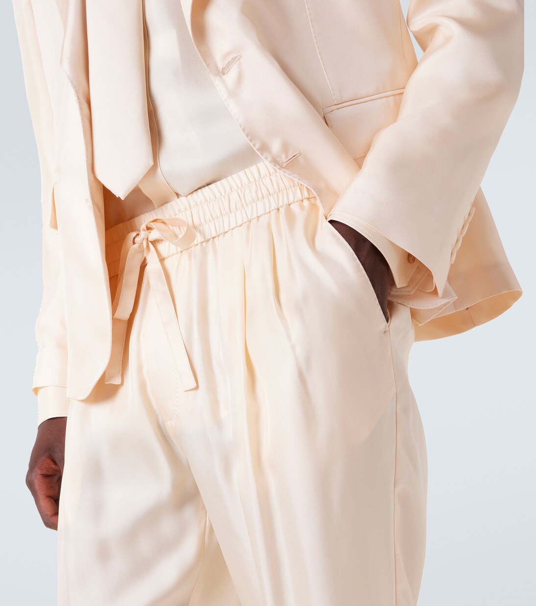 Silk tapered pants  | Dolce&Gabbana