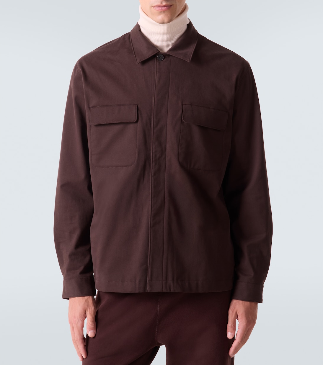 Cotton and cashmere overshirt | Sunspel
