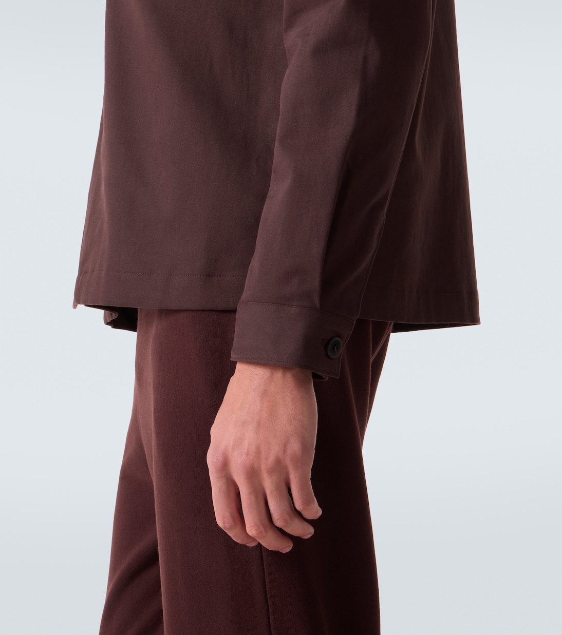 Cotton and cashmere overshirt | Sunspel