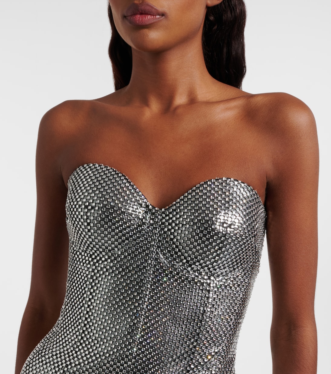 Verziertes Minikleid aus Satin | Dolce&Gabbana