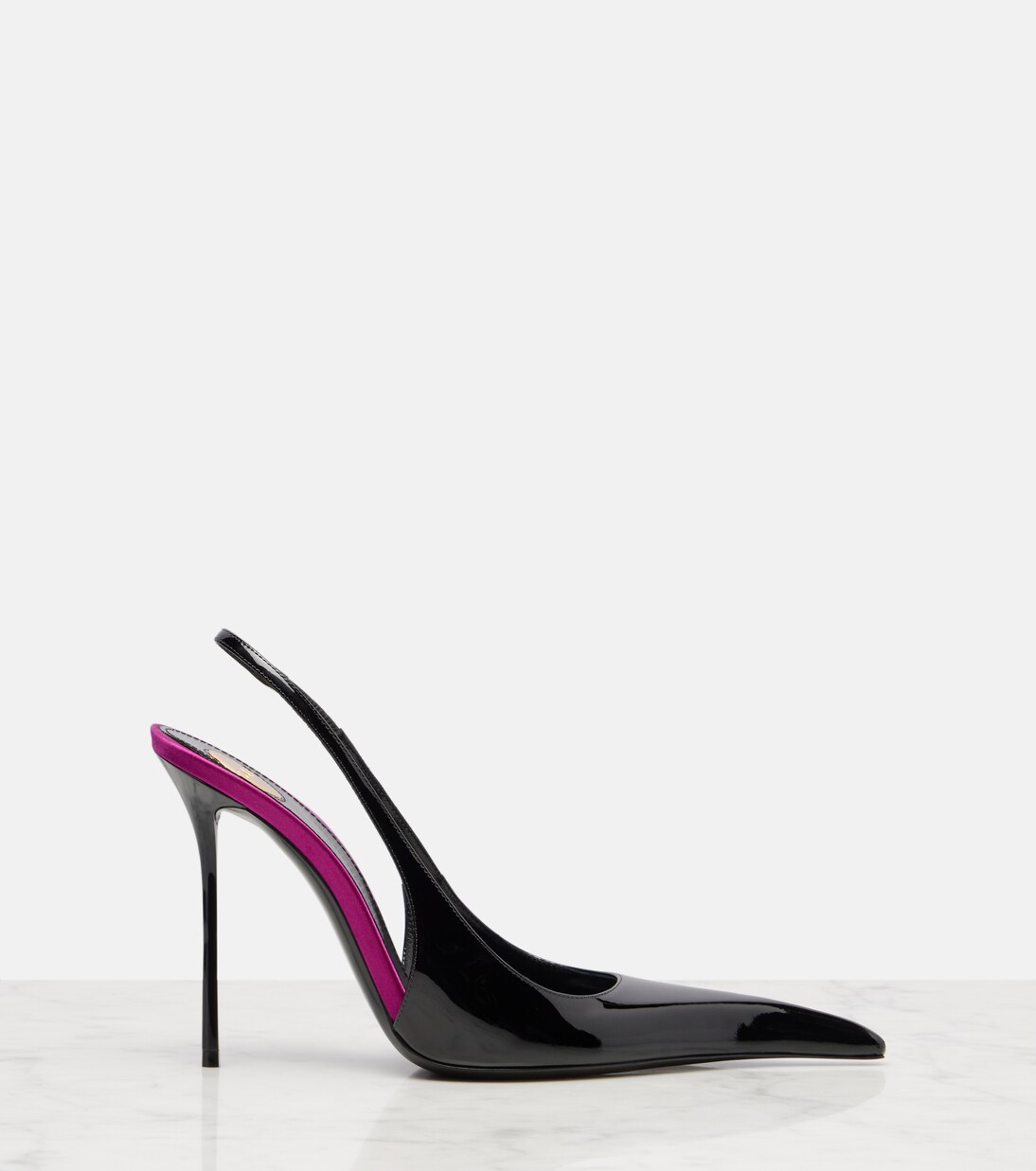 Amalia 110 patent leather slingback pumps | Saint Laurent