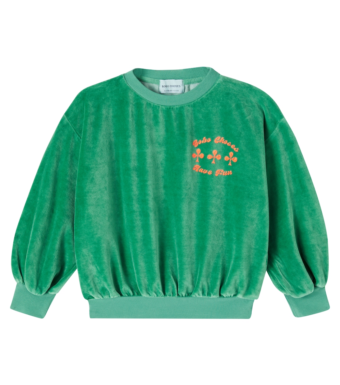 Have Fun cotton velvet sweatshirt  | Bobo Choses