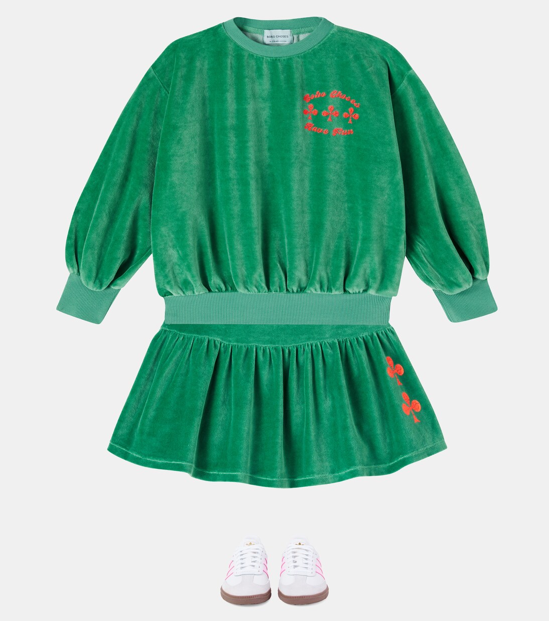 Have Fun cotton velvet sweatshirt  | Bobo Choses