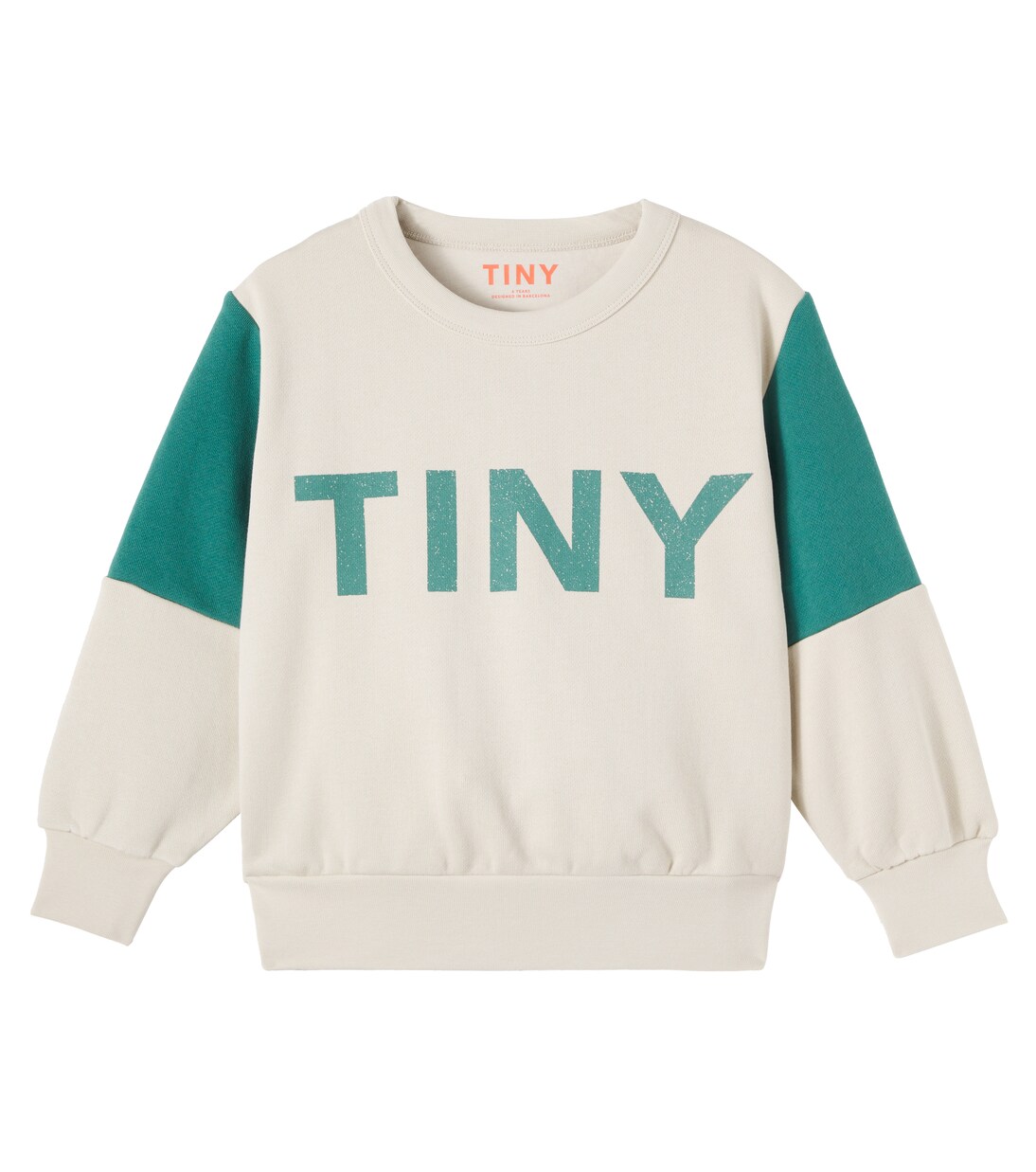 Colorblocked cotton jersey sweatshirt | Tinycottons