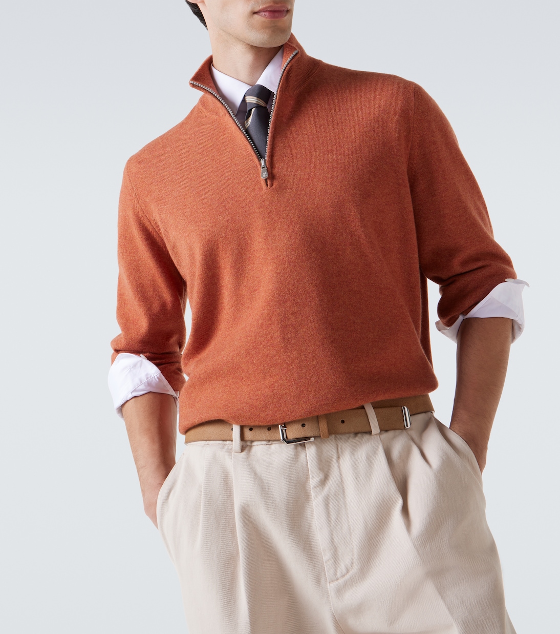 Cashmere half-zip sweater | Brunello Cucinelli