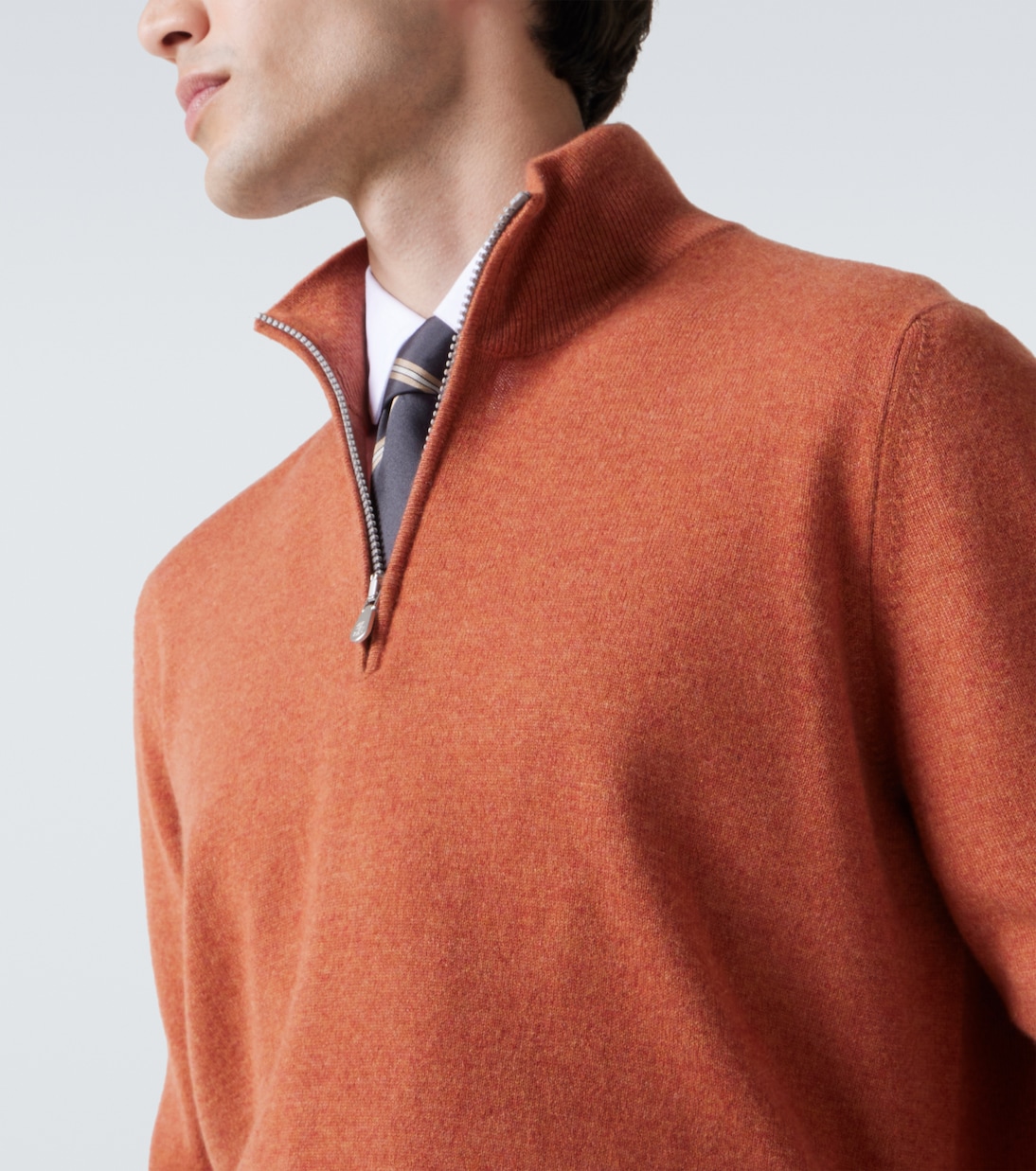 Cashmere half-zip sweater | Brunello Cucinelli