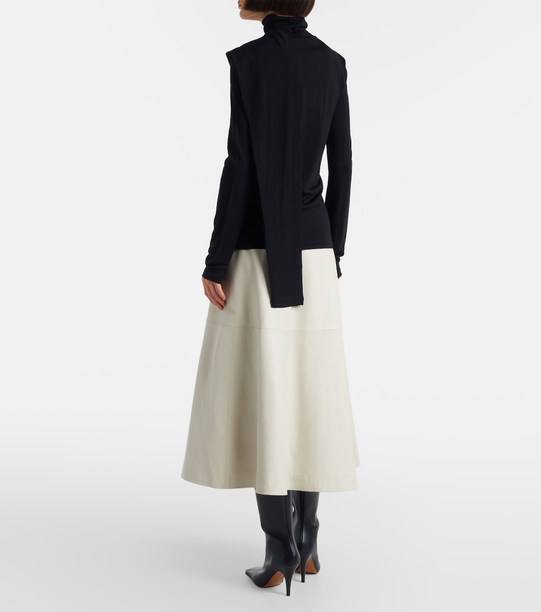 Top in jersey di lana con sciarpa | Róhe