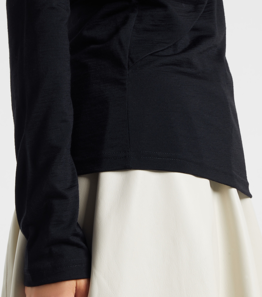 Top in jersey di lana con sciarpa | Róhe