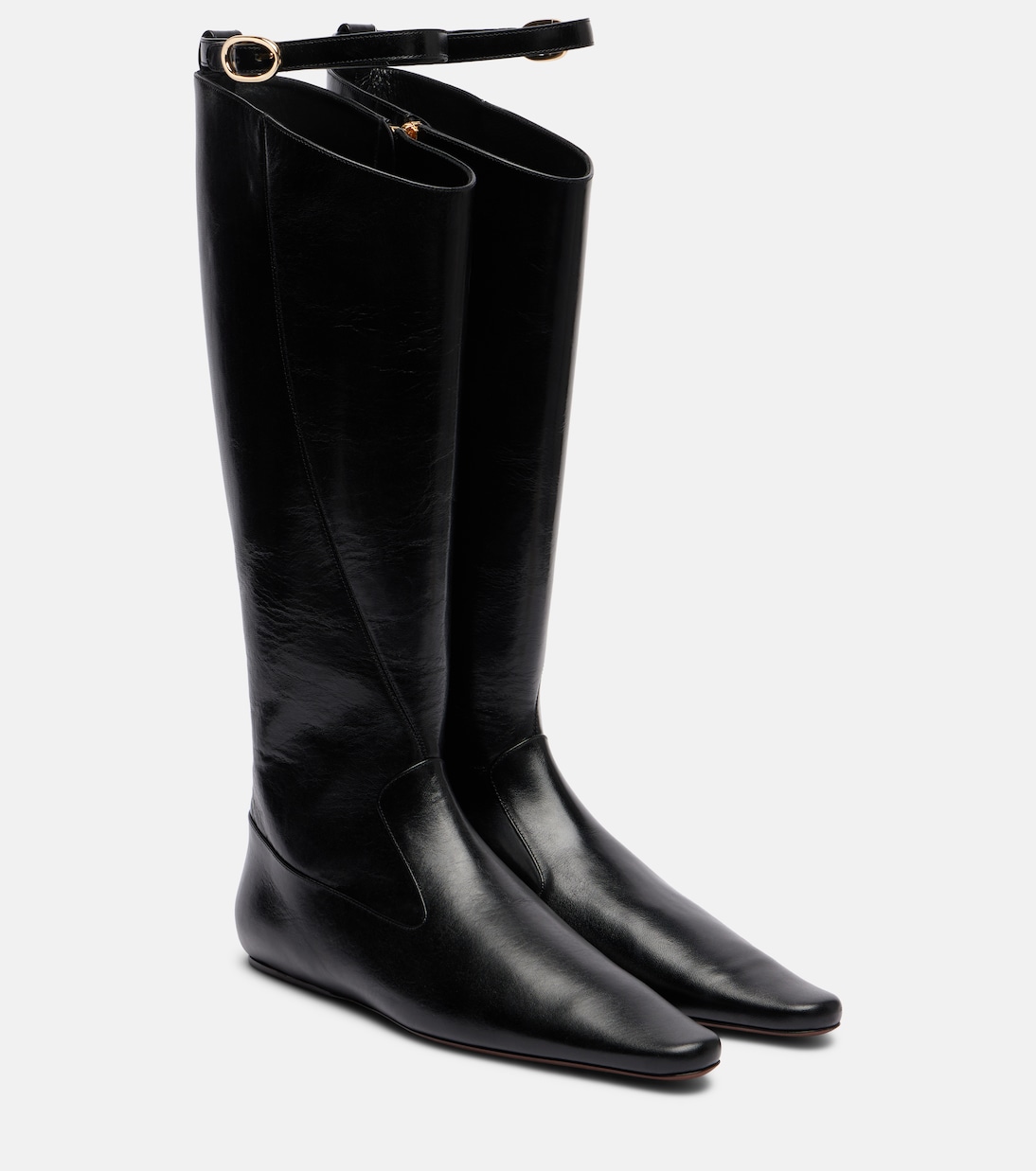 Twisted leather knee-high boots | Tory Burch