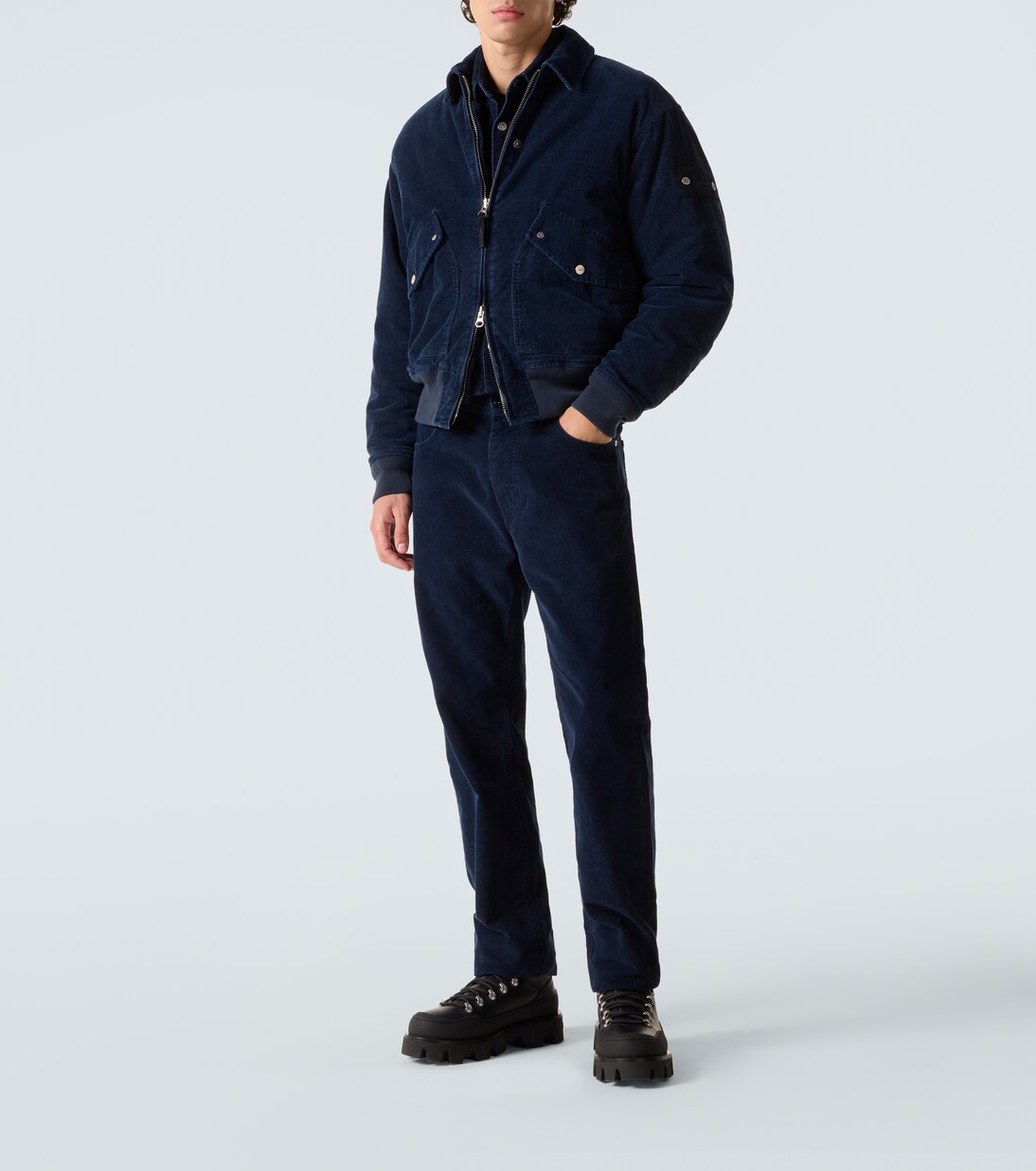 Schmale Mid-Rise Hose aus Cord | Stone Island