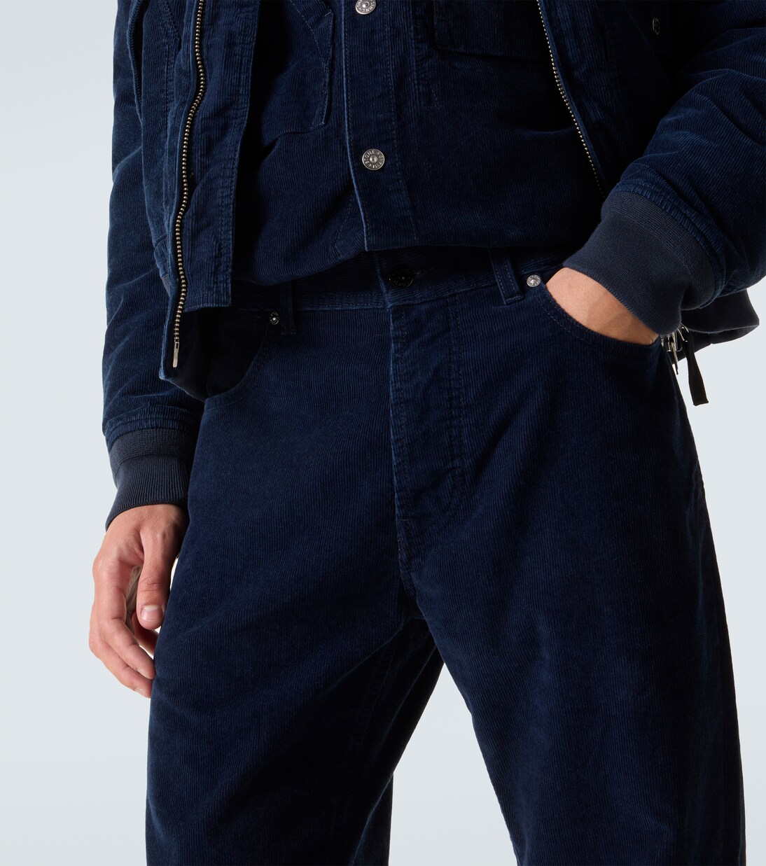 Schmale Mid-Rise Hose aus Cord | Stone Island