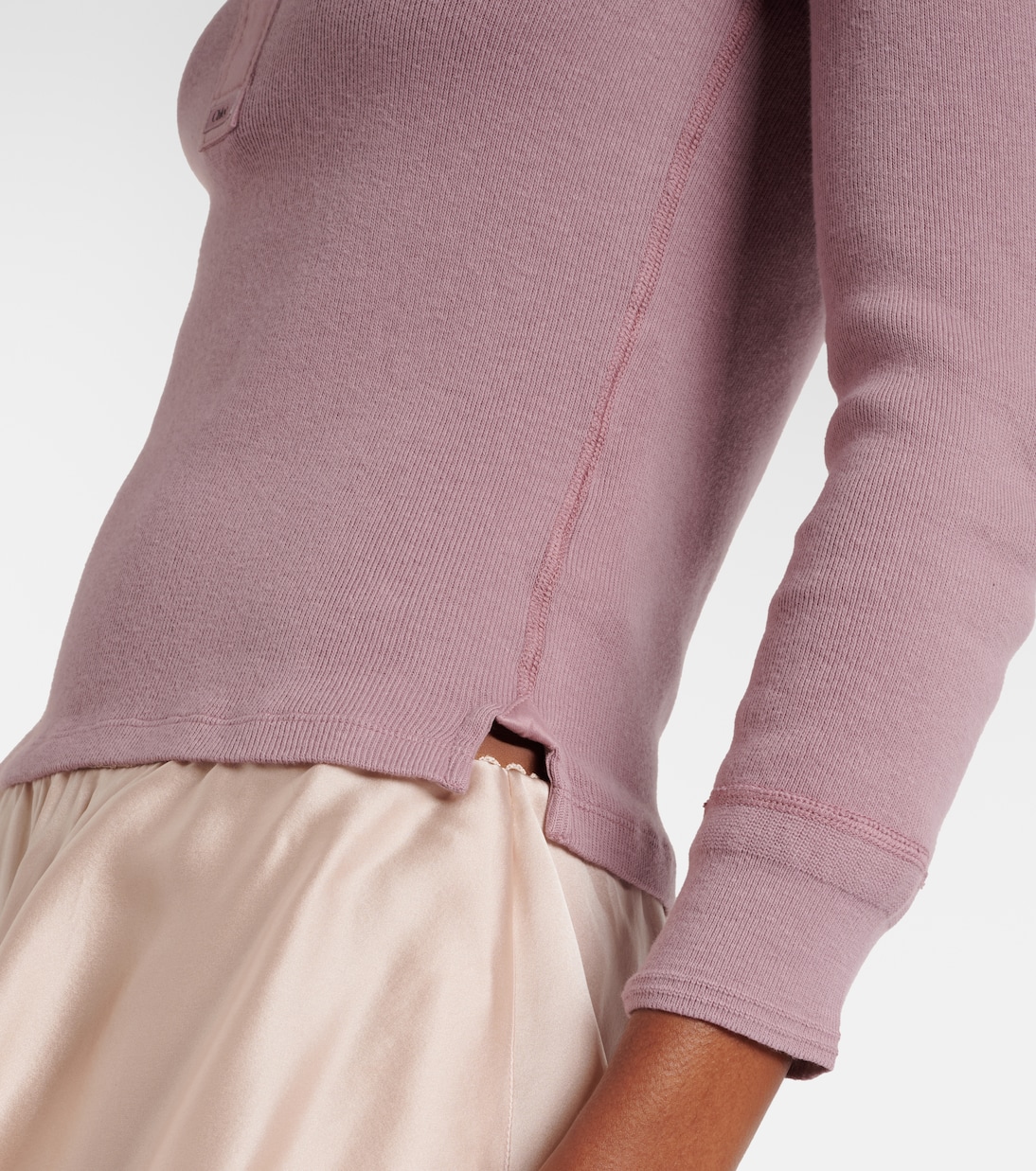 Ribbed-knit cotton Henley shirt | Chloé