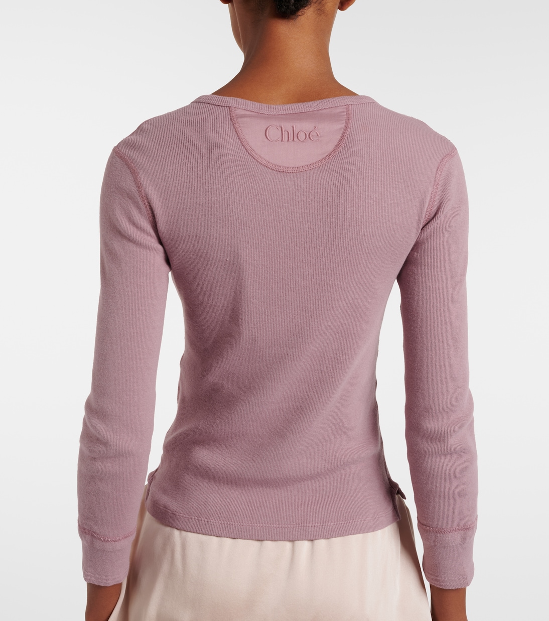 Ribbed-knit cotton Henley shirt | Chloé