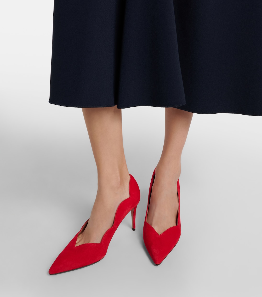 Pumps Petal 85 aus Veloursleder | Aquazzura