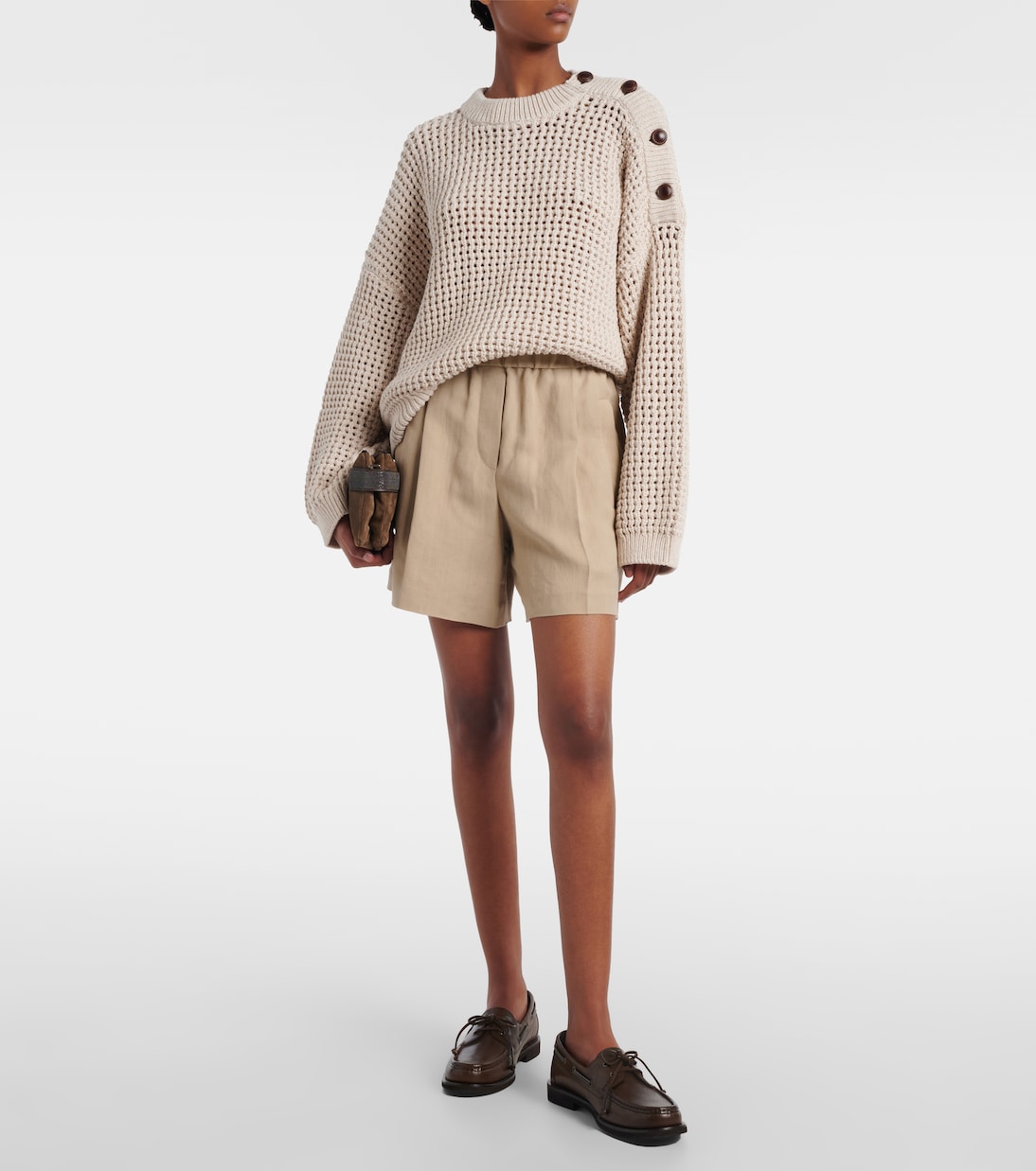 High-Rise Bermuda-Shorts | Brunello Cucinelli