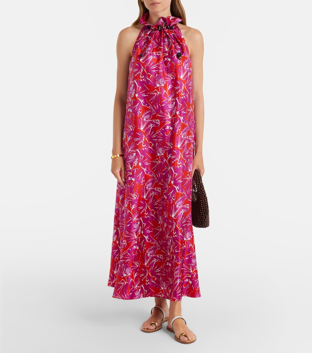 Cartone printed silk maxi dress | Max Mara