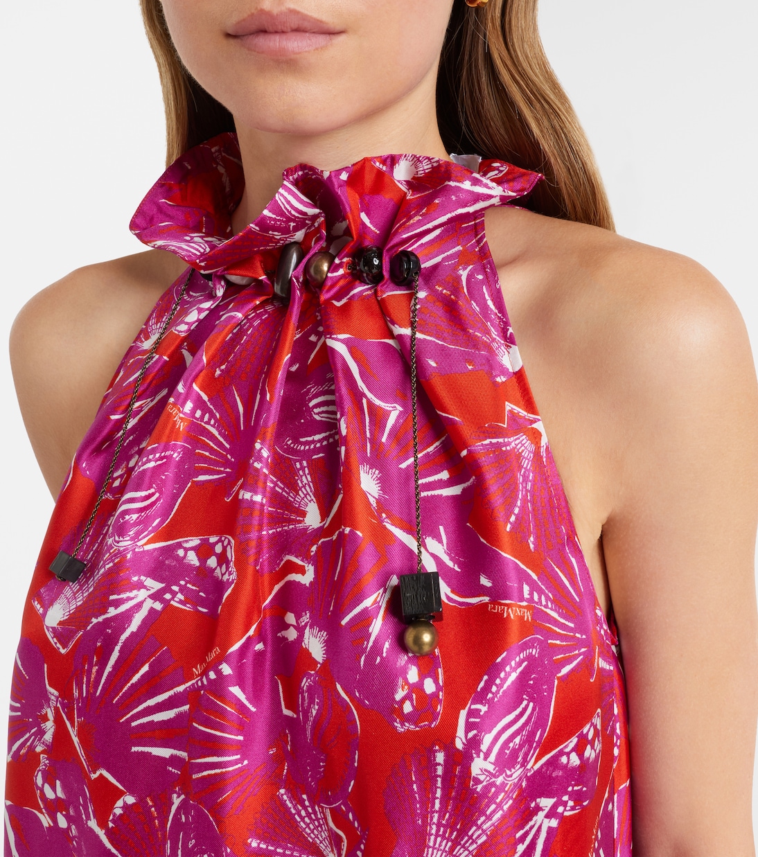 Cartone printed silk maxi dress | Max Mara