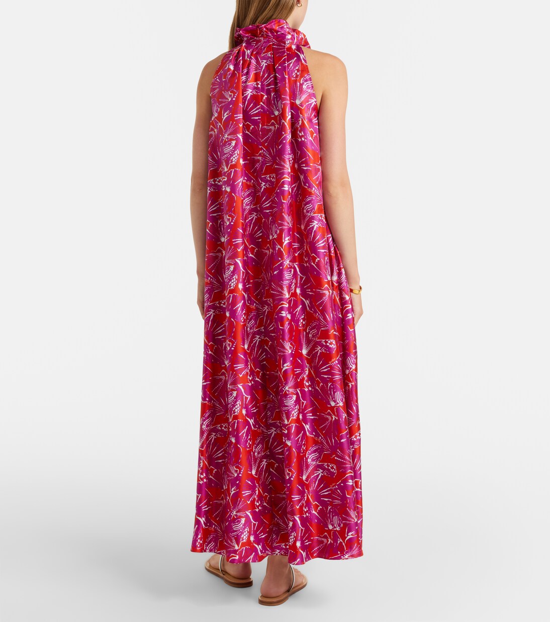 Robe longue Cartone en soie imprimée | Max Mara