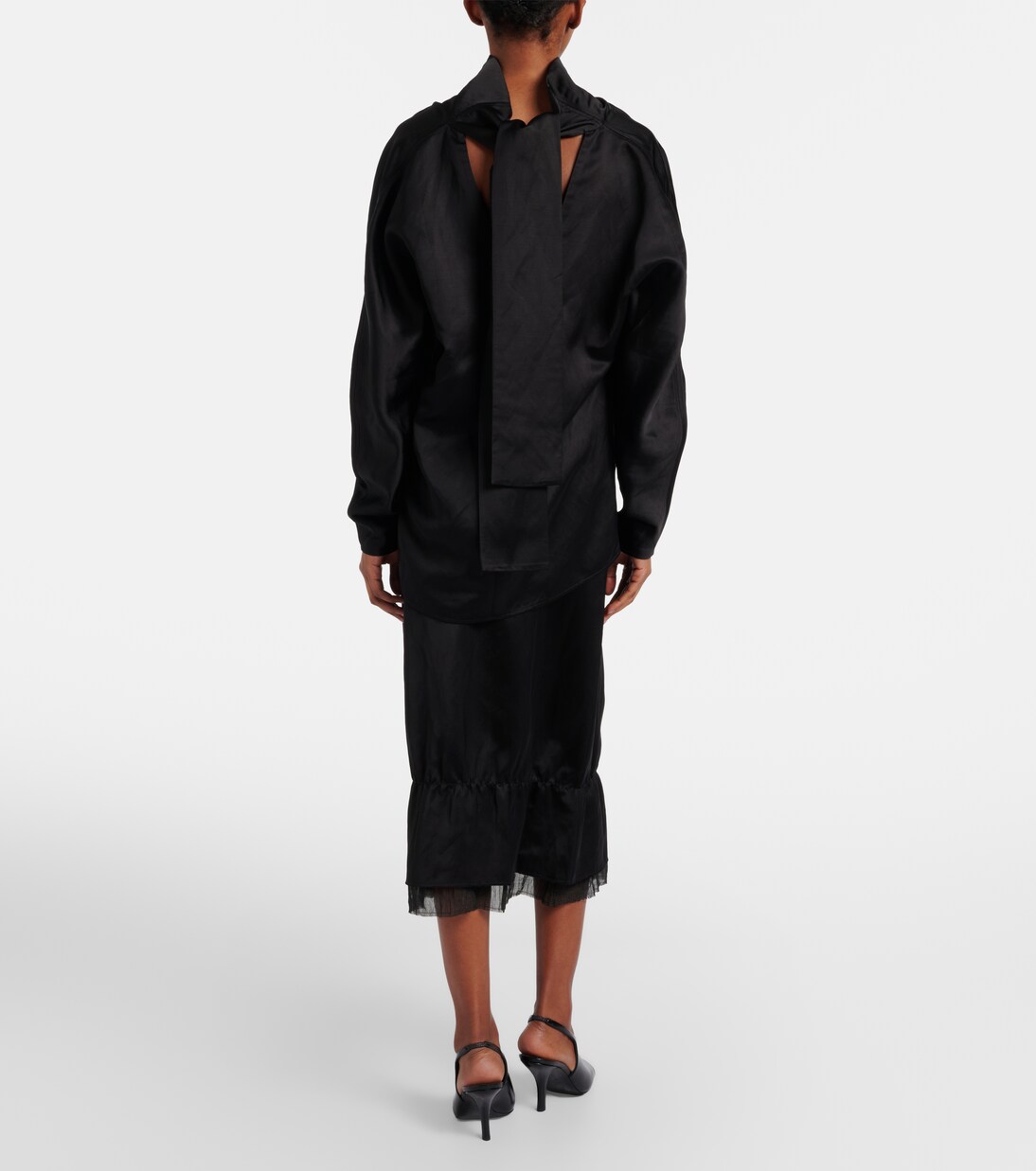 Jupe midi en satin | Toteme