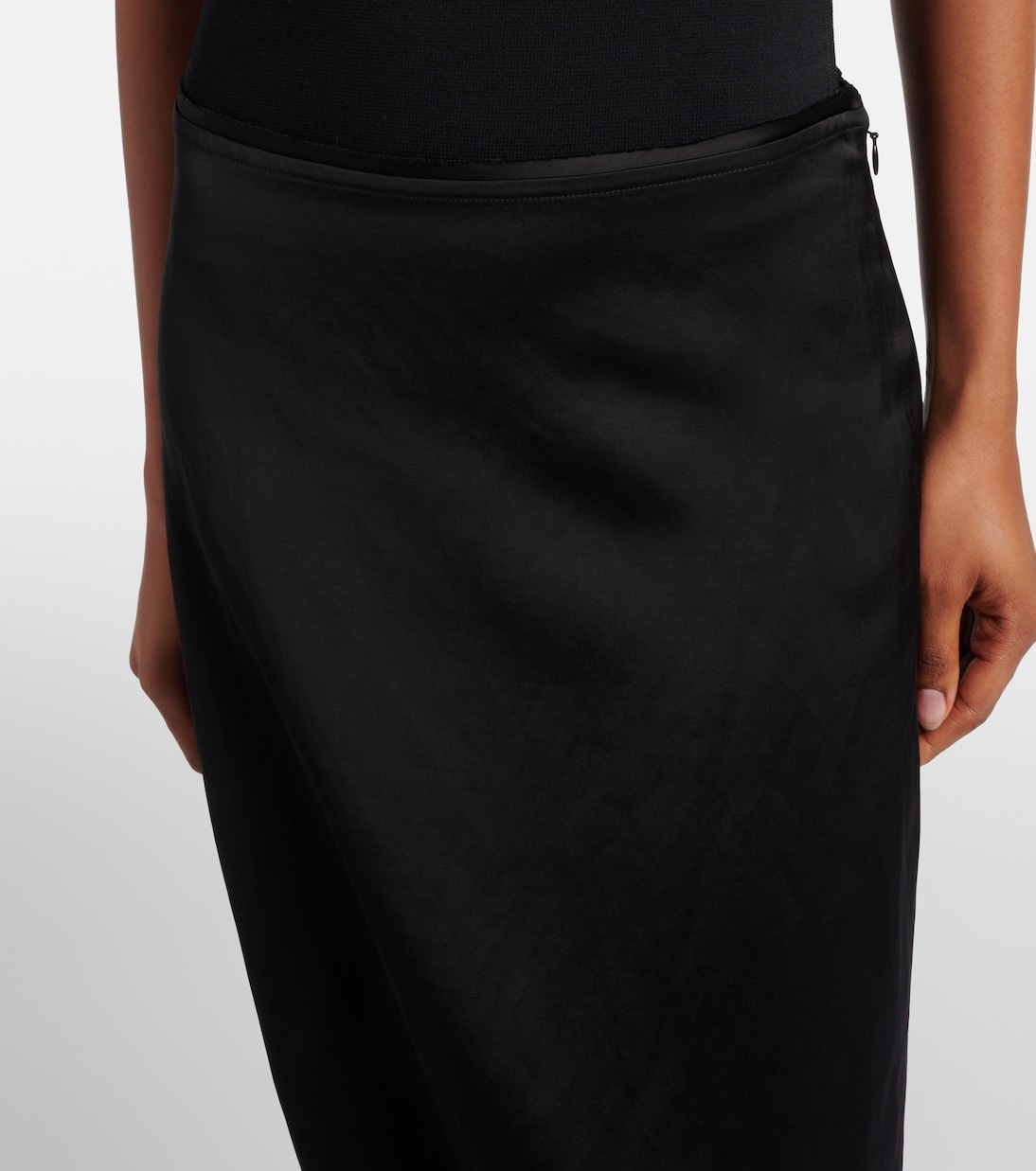 Jupe midi en satin | Toteme